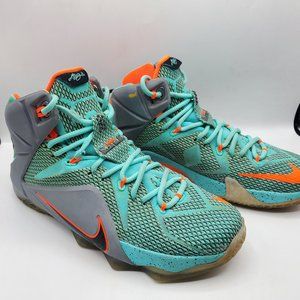 NIKE LEBRON XII HYPER TURQUOISE BASKETBALL SNEAKERS 684593-301 2014